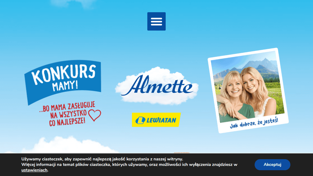 Plakat promocyjny loterii Dokończ twórczo zdanie o śniadaniu z Almette w Lewiatanie – szczegóły i nagrody w Lewiatan