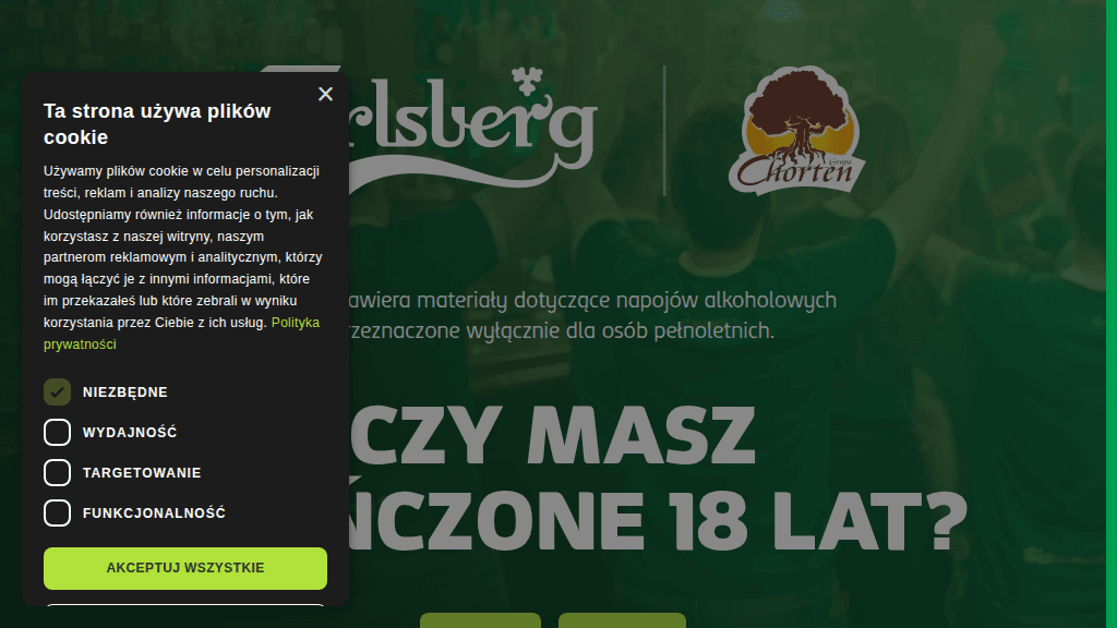 Plakat promocyjny loterii Kup cztery piwa Carlsberg w Chorten i prześlij kreatywne zdjęcie. – szczegóły i nagrody w Chorten