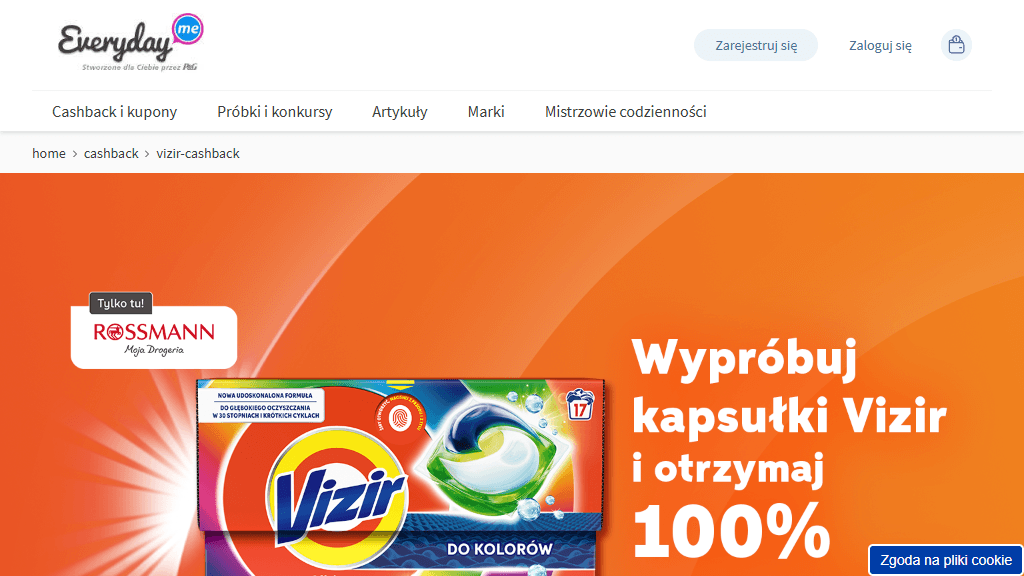 Plakat promocyjny loterii Kup Vizir w Rossmannie i zarejestruj paragon – szczegóły i nagrody w Rossmann