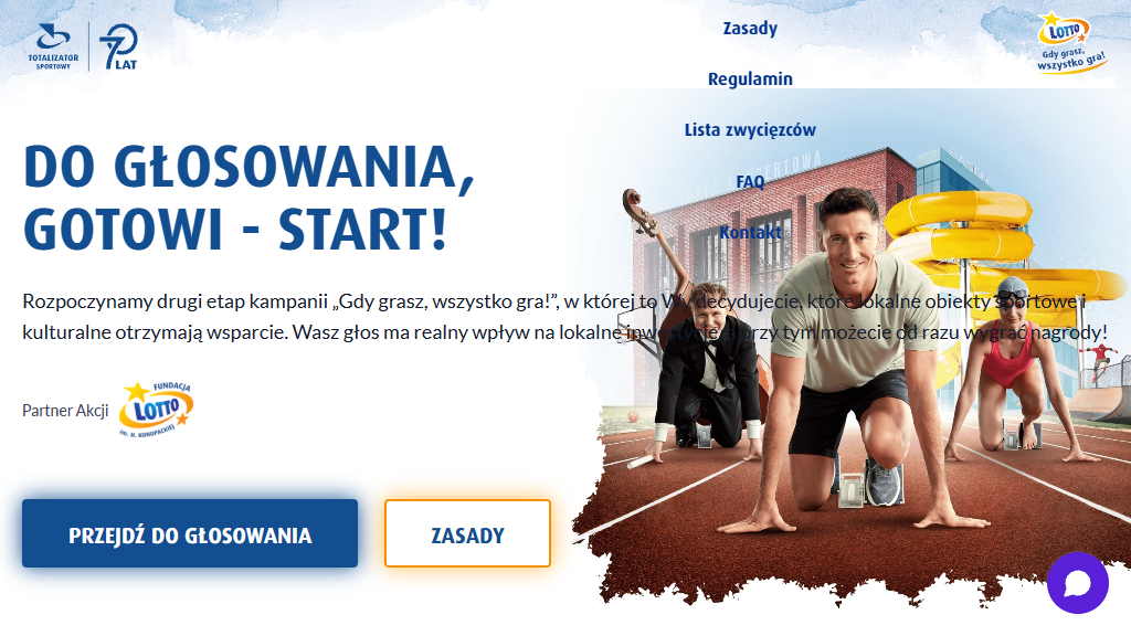 Plakat promocyjny loterii Kup produkty LOTTO, zarejestruj kod, głosuj. – szczegóły i nagrody w LOTTO Online