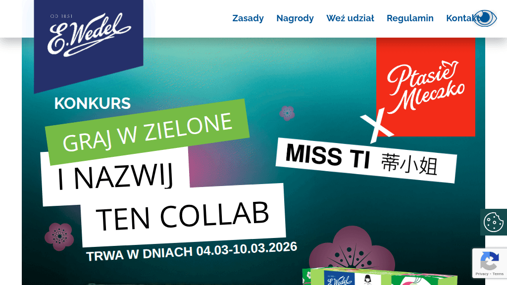 Plakat promocyjny loterii Kup Ptasie Mleczko o smaku matcha - wiśnia w Żabce – szczegóły i nagrody w Żabka
