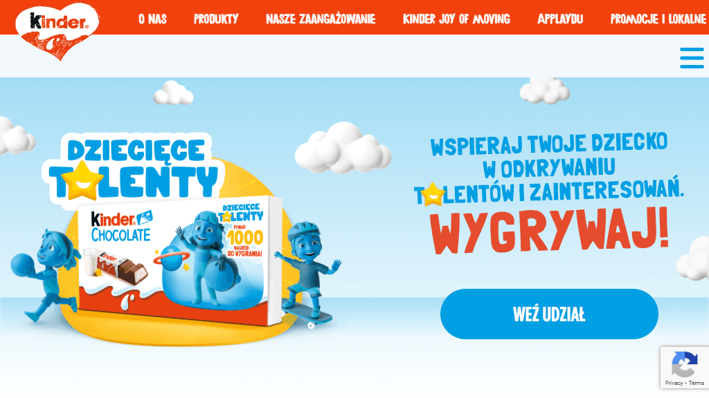 Plakat promocyjny loterii Kup Kinder Chocolate (min. 100g), zachowaj opakowanie, zarejestruj kod. – szczegóły i nagrody