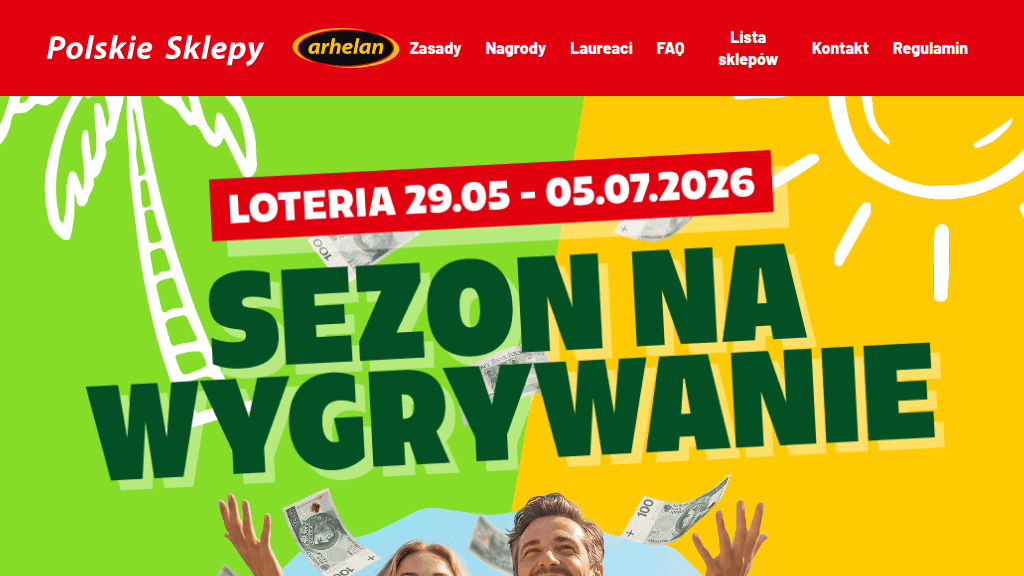 Plakat promocyjny loterii Zakup produkt Arhelan, zarejestruj kod, weź udział w losowaniu – szczegóły i nagrody w Arhelan