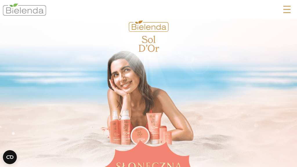 Plakat promocyjny loterii Kup dwa produkty Sol D'or za 50 zł w Rossmann/Bielenda. – szczegóły i nagrody w Rossmann