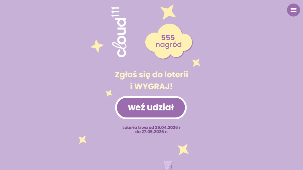 Plakat promocyjny loterii Kup dwa produkty marki Cloud111 w sieci Rossmann. – szczegóły i nagrody w Rossmann