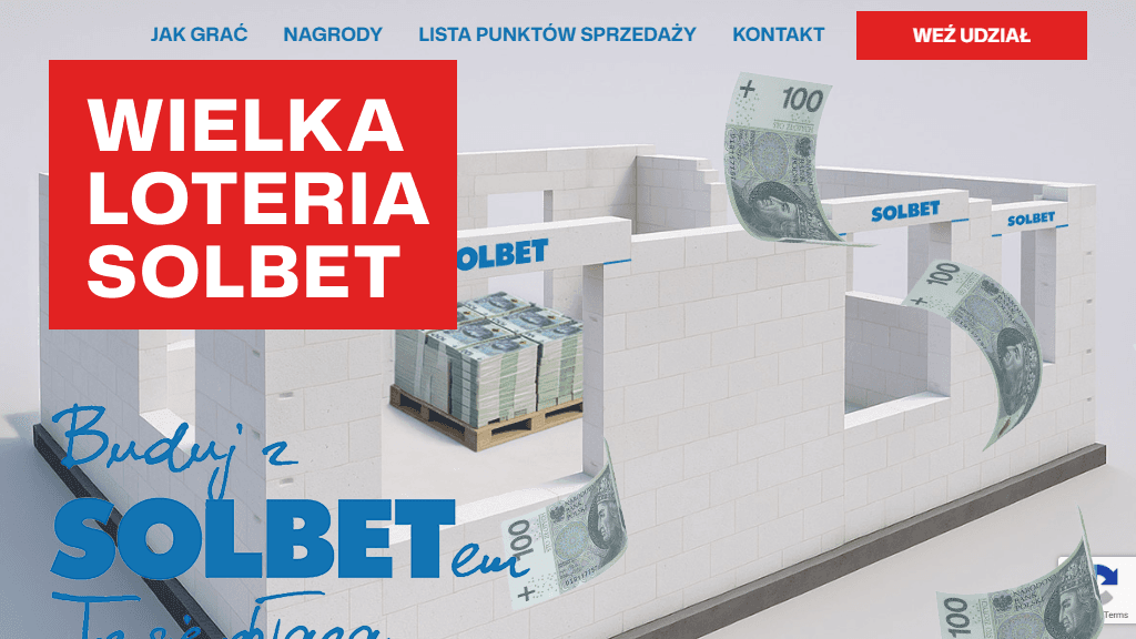 Plakat promocyjny loterii Kup produkty Solbet, zarejestruj dowód zakupu – szczegóły i nagrody w Punkt Sprzedaży