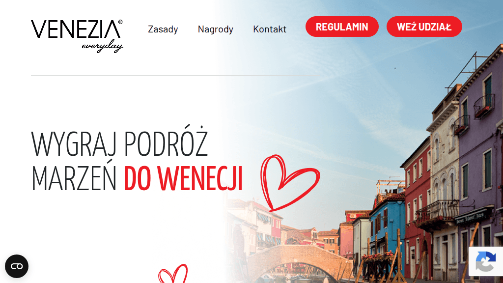 Plakat promocyjny loterii Kup buty, torebkę lub chustę Venezia w sklepie Biedronka. – szczegóły i nagrody w Biedronka