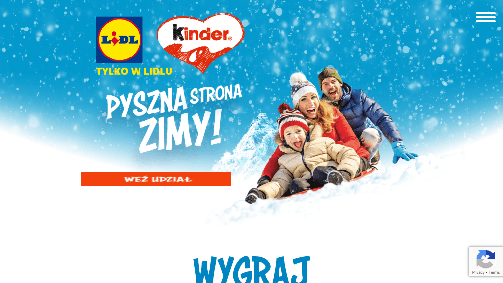 Plakat promocyjny loterii Kup produkty Kinder, zarejestruj dowód zakupu i wypełnij formularz – szczegóły i nagrody w Lidl