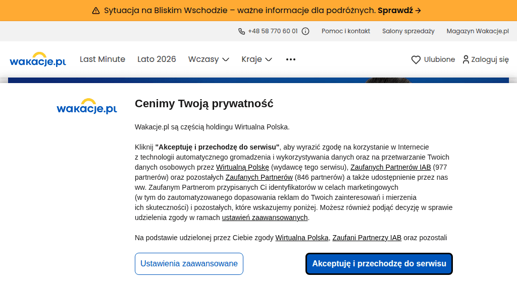 Plakat promocyjny loterii Kup wyjazd w Wakacje Pl i opisz hotel w opinii. – szczegóły i nagrody w Wakacje Pl