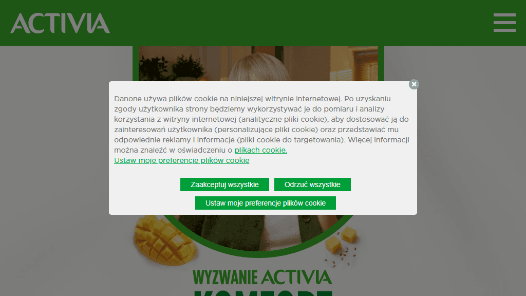 Plakat promocyjny loterii Kup, zjedz 14 jogurtów Activia przez 14 dni, złóż zgłoszenie. – szczegóły i nagrody w Dowolny Sklep