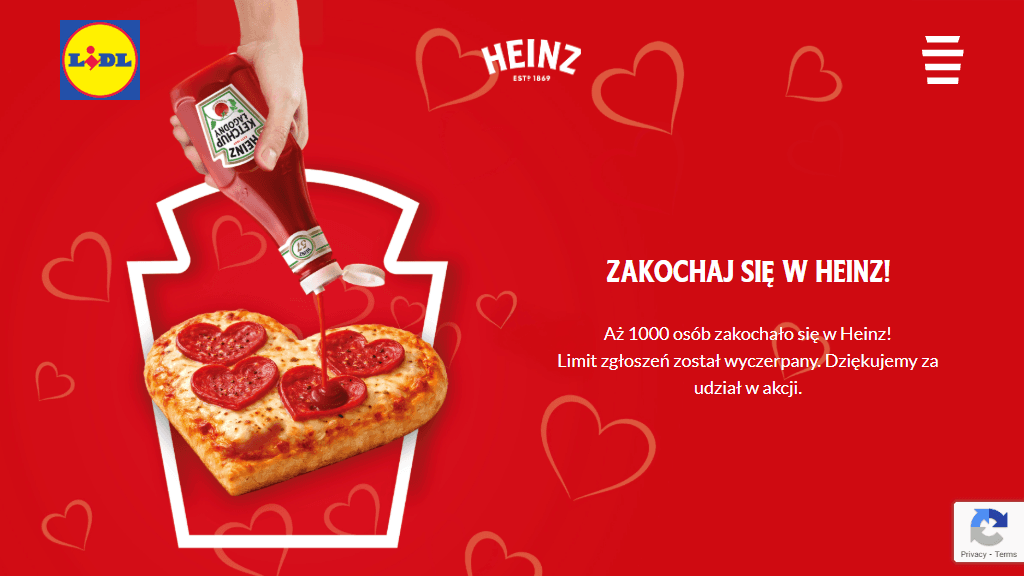 Plakat promocyjny loterii Kup dwa produkty Heinz w Lidl – szczegóły i nagrody w Lidl