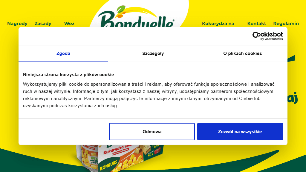 Plakat promocyjny loterii Kup Bonduelle w Biedronce, przygotuj kukurydzę, zrób zdjęcie i napisz uzasadnienie. – szczegóły i nagrody w Biedronka