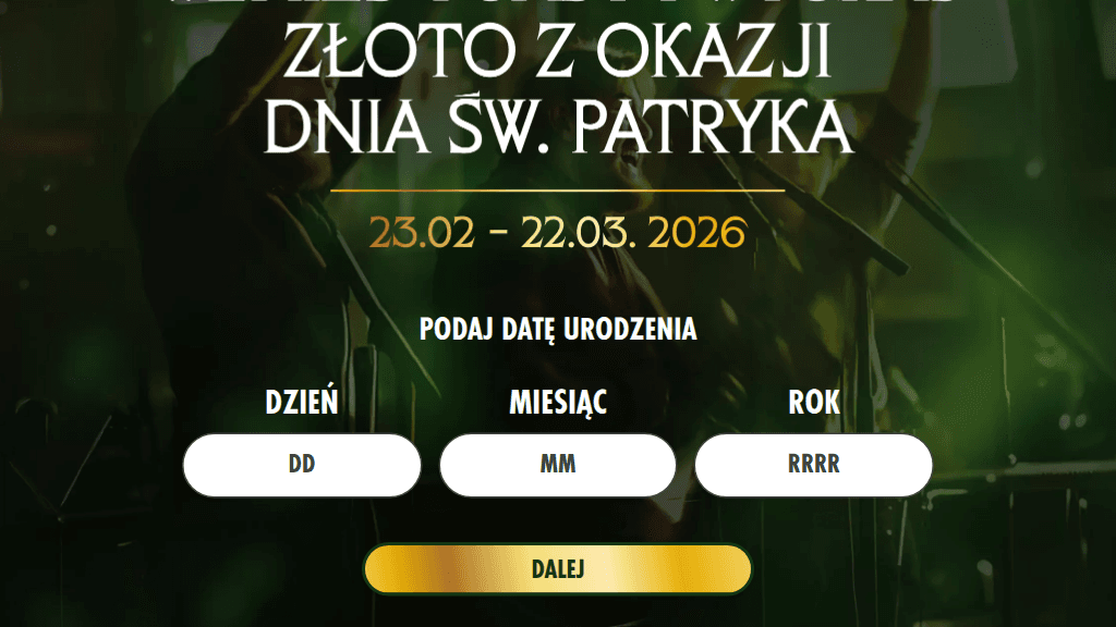 Plakat promocyjny loterii Kup Bushmills lub Proper w Biedronce i odpowiedz na pytanie. – szczegóły i nagrody w Biedronka